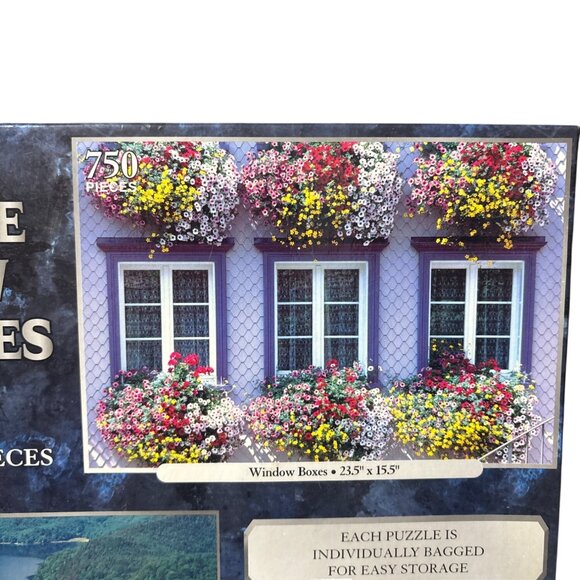 3 Deluxe Jigsaw Puzzles Sure-Lox Ages 12+ Neuschwanstein Castle Trevi Fountain & - Picture 2 of 7